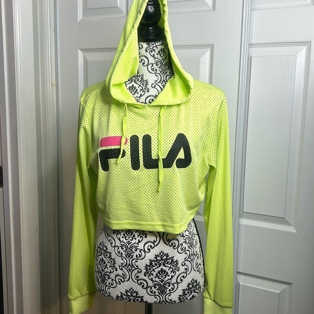 Fila Cropped Sports Bright Long Sleeve S Hoodie